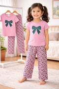 (3Y–12Y ) Girls Soft Printed Top & Pants Set
