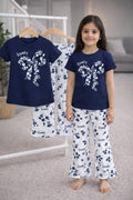 (3Y–12Y ) Girls Soft Printed Top & Pants Set